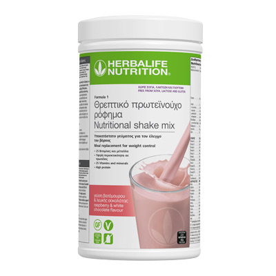 Πρωτεϊνούχο Ρόφημα Formula 1 - Free from - Raspberry & White Chocolate 500gr
